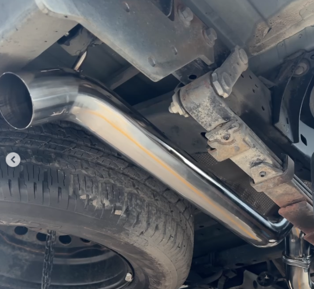 Installed automotive exhaust upgrade