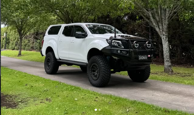 Lifted white ute
