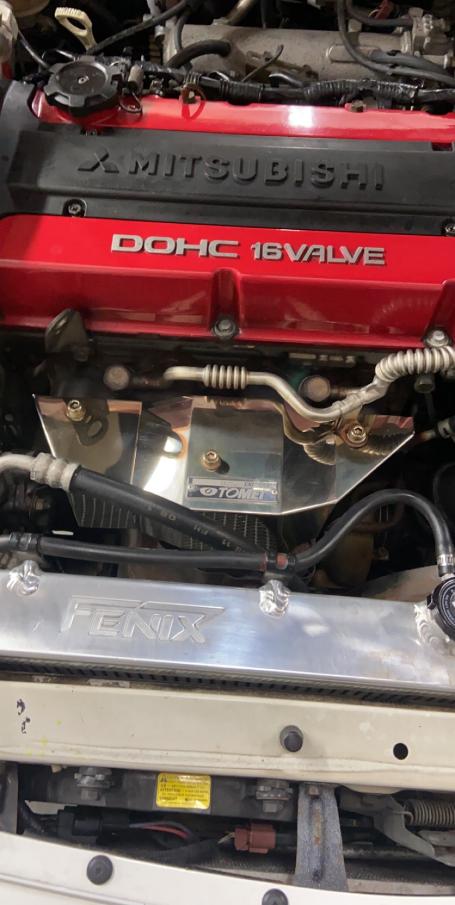 Engine bay inspection and repair work